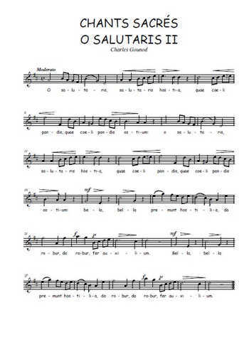 Chants sacrés 2. O salutaris II